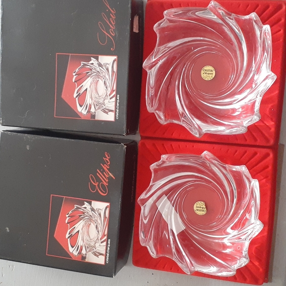 Two Vintage Cristal d'arques ashtrays. - Picture 1 of 6